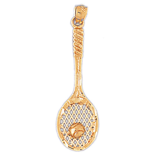 14K GOLD SPORT CHARM - TENNIS RACKET # 3293