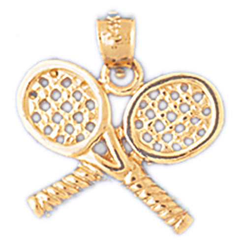 14K GOLD SPORT CHARM - TENNIS RACKET # 3297