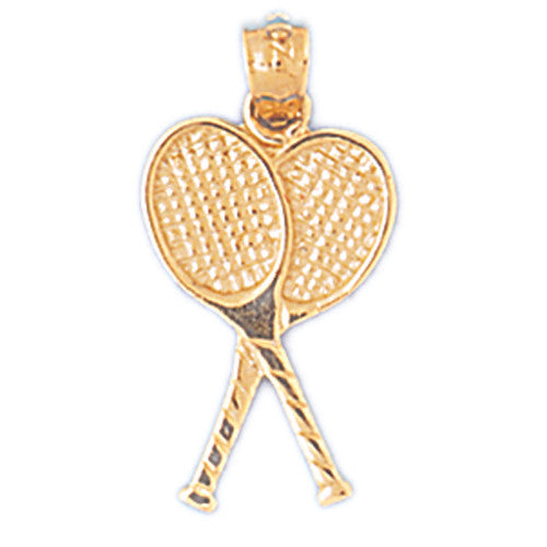 14K GOLD SPORT CHARM - TENNIS RACKET # 3299