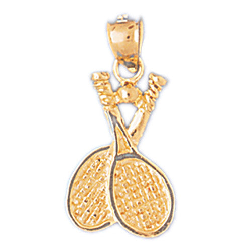 14K GOLD SPORT CHARM - TENNIS RACKET # 3300