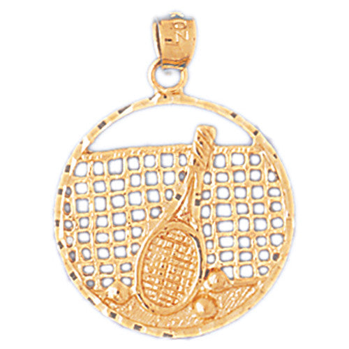 14K GOLD SPORT CHARM - TENNIS RACKET # 3301
