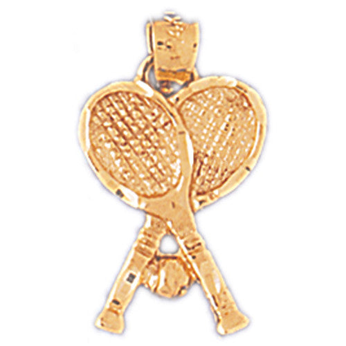 14K GOLD SPORT CHARM - TENNIS RACKET # 3302
