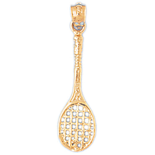 14K GOLD SPORT CHARM - TENNIS RACKET # 3304
