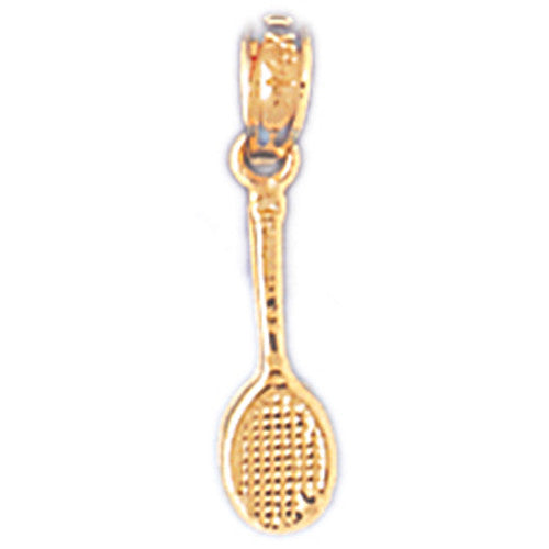 14K GOLD SPORT CHARM - TENNIS RACKET # 3308