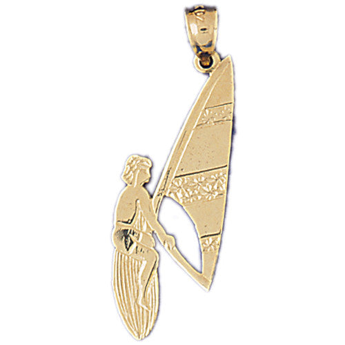 14K GOLD SPORT CHARM - WIND SURFING #3613