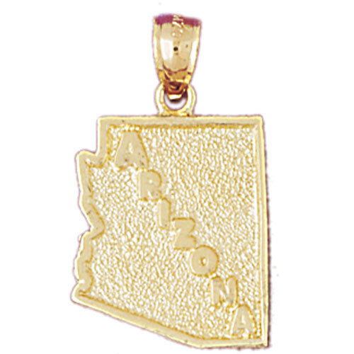 14K GOLD STATE MAP CHARM - ARIZONA #5075