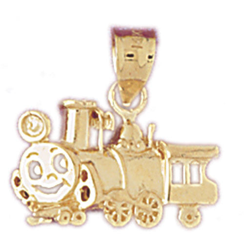 14K GOLD TRANSPORTATION CHARM - LOCOMOTIVE #4393