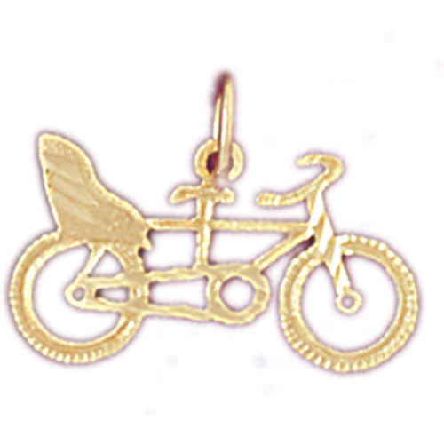 14K GOLD TRANSPORTATION CHARM - MOTORCYCLE #4405