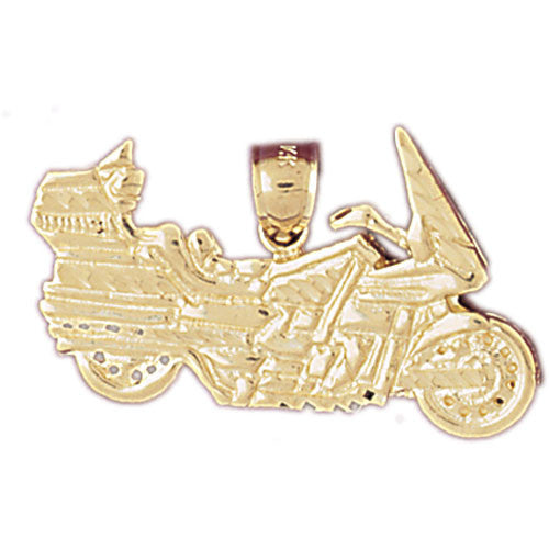 14K GOLD TRANSPORTATION CHARM - MOTORCYCLE #4406