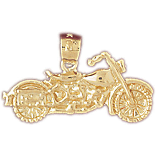 14K GOLD TRANSPORTATION CHARM - MOTORCYCLE #4409