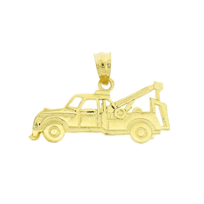 14K GOLD TRANSPORTATION CHARM - TOW TRUCK # 4318