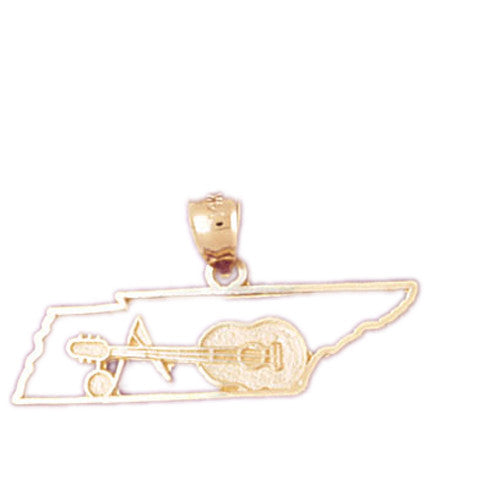 14K GOLD TRAVEL MAP CHARM - CALIFORNIA #5053