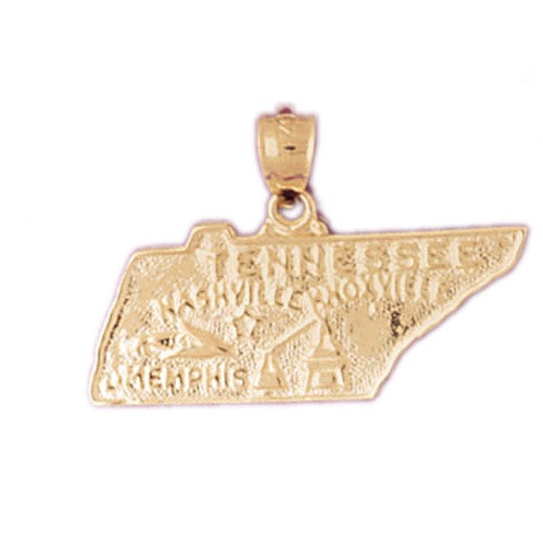 14K GOLD TRAVEL MAP CHARM - CALIFORNIA #5054