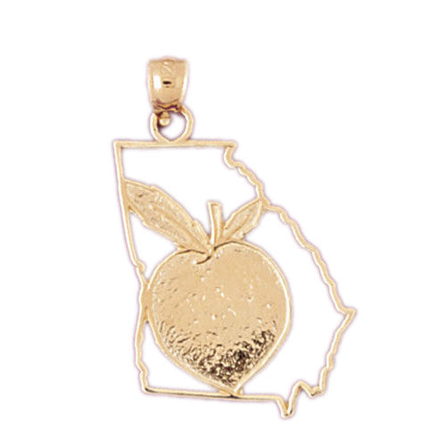 14K GOLD TRAVEL MAP CHARM - GIORGIA #5044
