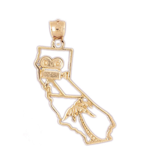 14K GOLD TRAVEL MAP CHARM - TENNESSEE #5050