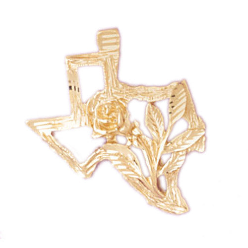 14K GOLD TRAVEL MAP CHARM - TEXAS #5055