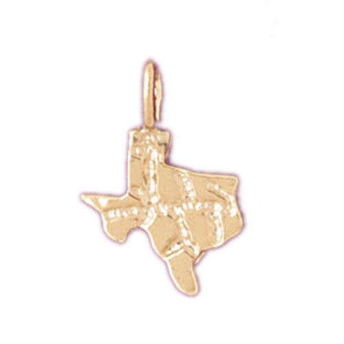 14K GOLD TRAVEL MAP CHARM - TEXAS #5057