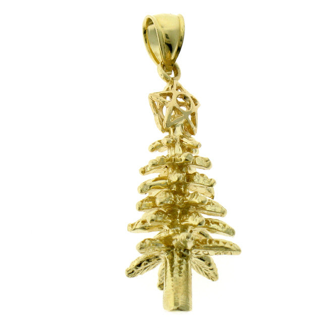 14K GOLD TWO COLOR CHARM - CHRISTMAS-TREE #5481