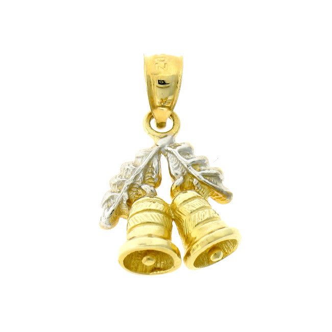 14K GOLD TWO COLOR CHARM - CHRISTMAS DECORATION #5478