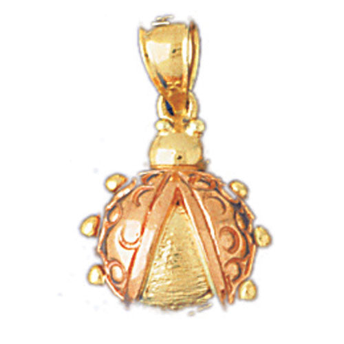 14K GOLD TWO COLOR CHARM - LADY BUG #10947