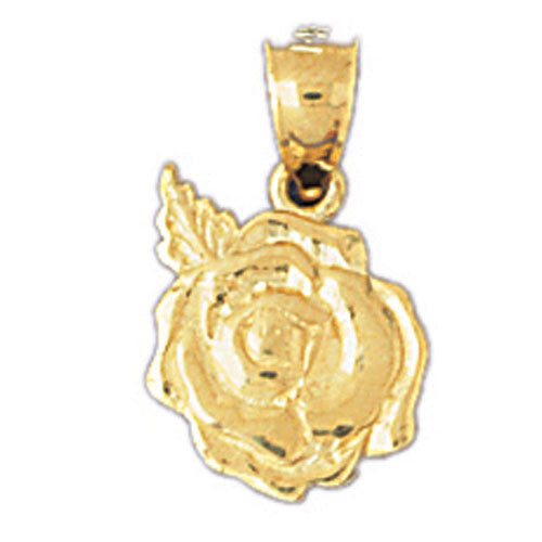 14K GOLD TWO COLOR CHARM - ROSE #10951