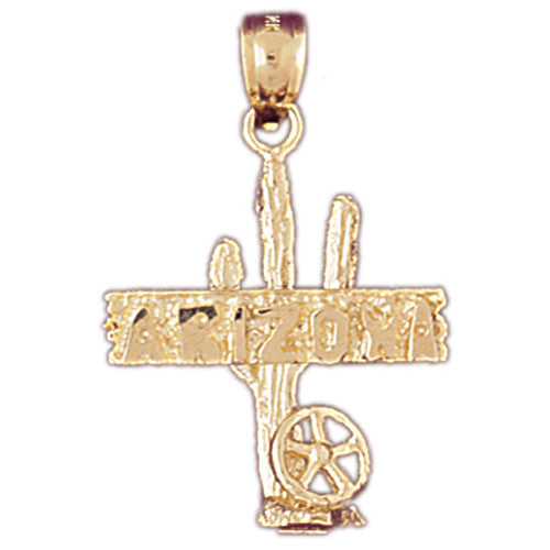 14K GOLD WESTERN CHARM - ARIZONA #5224