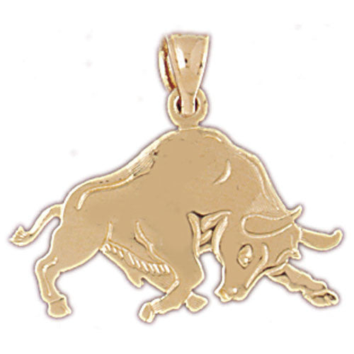 14K GOLD WESTERN CHARM - BULL #5250