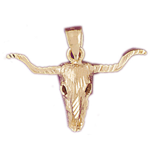 14K GOLD WESTERN CHARM - BULL #5258