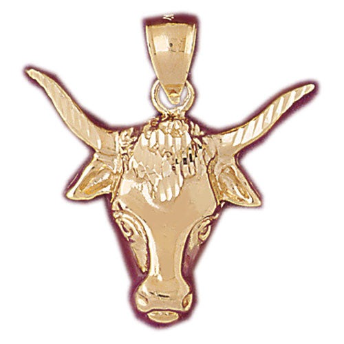 14K GOLD WESTERN CHARM - BULL #5259