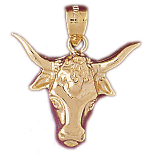 14K GOLD WESTERN CHARM - BULL #5260
