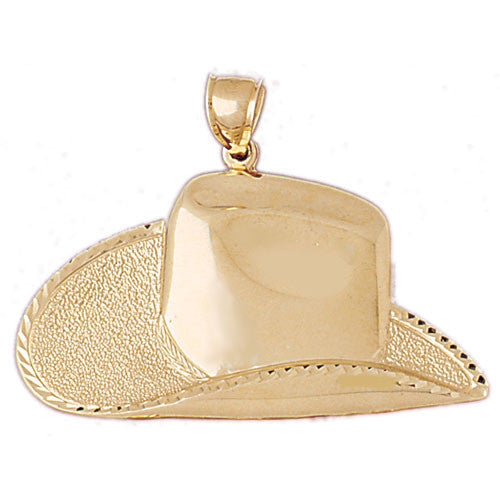 14K GOLD WESTERN CHARM COWBOY HAT #5165 - Main Image