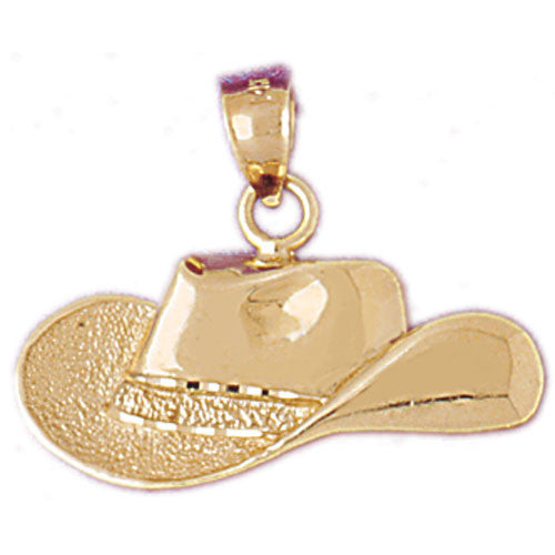 14K GOLD WESTERN CHARM - COWBOY HAT #5166