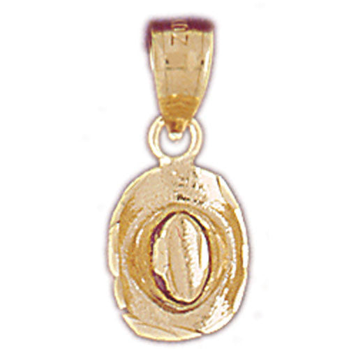 14K GOLD WESTERN CHARM - COWBOY HAT #5176