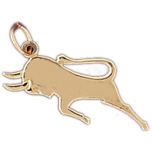 14K GOLD WESTERN CHARM  - BULL #5251
