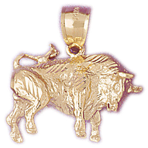 14K GOLD WESTERN CHARM  - BULL #5252