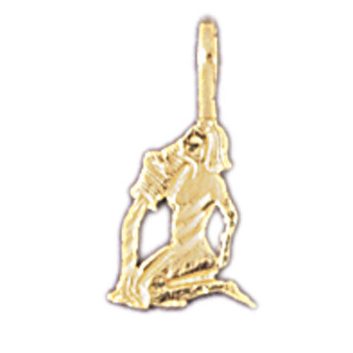 14K GOLD ZODIAC CHARM - AQUARIUS #9330