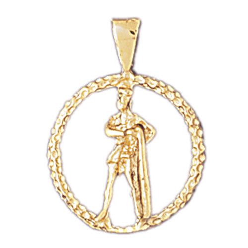 14K GOLD ZODIAC CHARM - AQUARIUS #9354