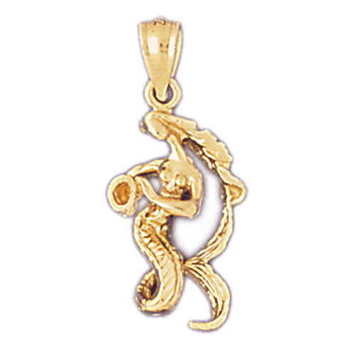 14K GOLD ZODIAC CHARM - AQUARIUS #9378