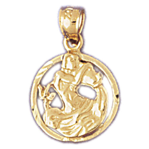 14K GOLD ZODIAC CHARM - AQUARIUS #9402