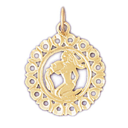 14K GOLD ZODIAC CHARM - AQUARIUS #9438