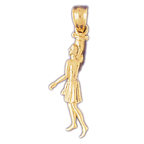 14K GOLD ZODIAC CHARM - AQUARIUS #9450