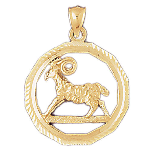 14K GOLD ZODIAC CHARM - ARIES #9344