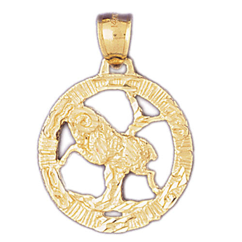 14K GOLD ZODIAC CHARM - ARIES #9392