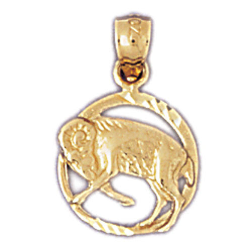 14K GOLD ZODIAC CHARM - ARIES #9404