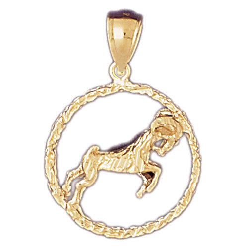 14K GOLD ZODIAC CHARM - ARIES #9428