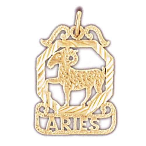 14K GOLD ZODIAC CHARM - ARIES #9464
