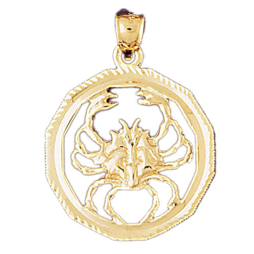 14K GOLD ZODIAC CHARM - CANCER #9347