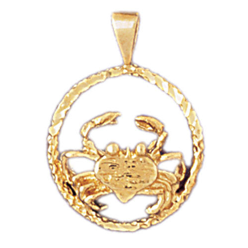 14K GOLD ZODIAC CHARM - CANCER #9359