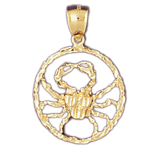 14K GOLD ZODIAC CHARM - CANCER #9431