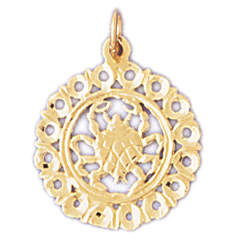14K GOLD ZODIAC CHARM - CANCER #9443